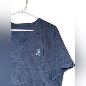 Psycho Bunny Blue Short Sleeve V-Neck T-Shirt